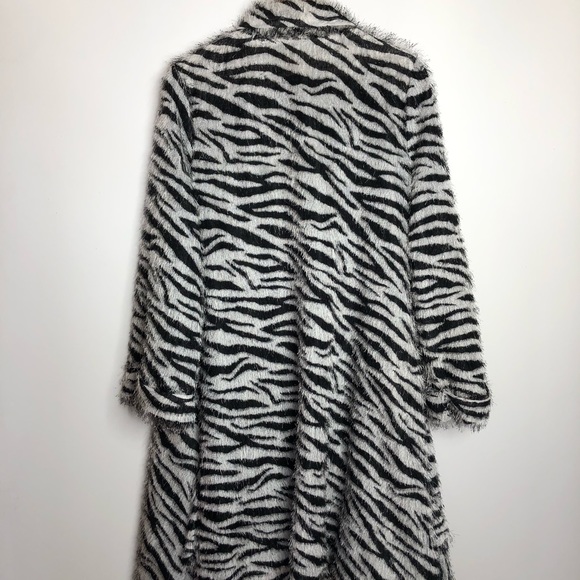 Vintage come n see zebra shabby eyelash swing cardigan duster Medium - Picture 11 of 11